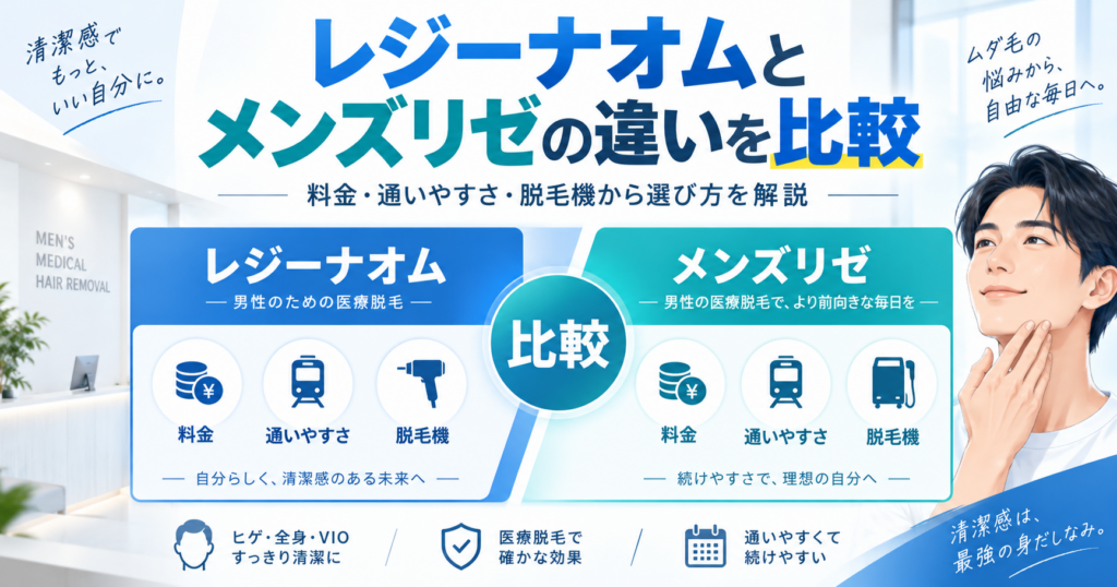 レジーナオムとメンズリゼの違いを比較