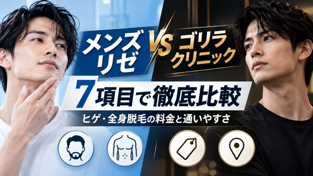 メンズリゼとゴリラクリニックを比較