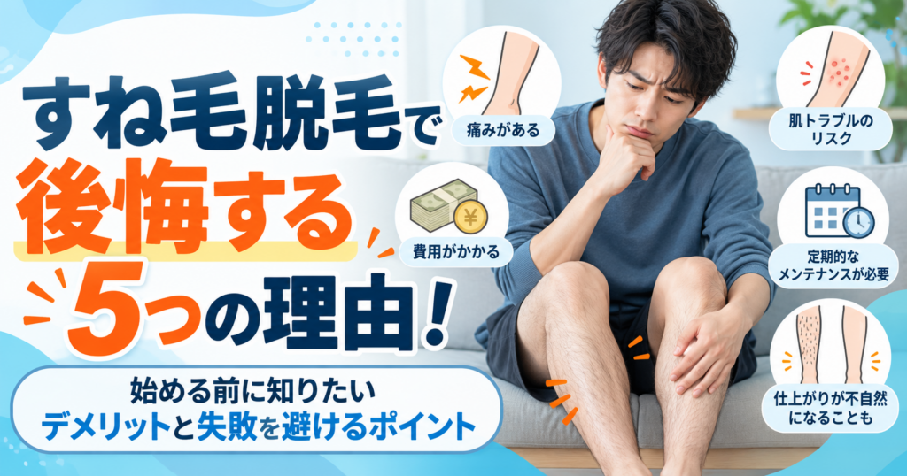 すね毛 脱毛 後悔